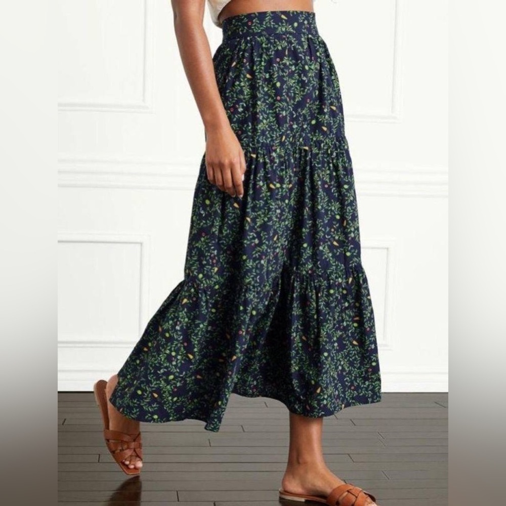 Hill house home Camilla skirt in floral vegetables